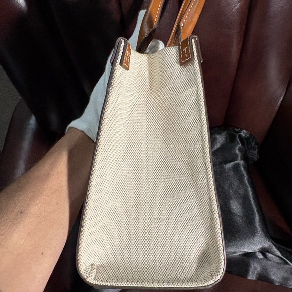 Tory Burch Tan and Cream Satchel w/Crossbody Strap NWOT - Picture 7 of 10